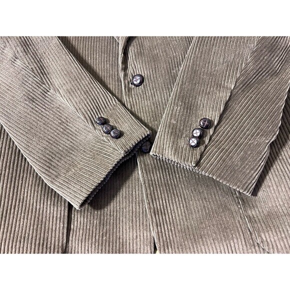 Thomas Hill Corduroy Taupe Khaki Wide Wale Blazer SportCoat 42L - Picture 4 of 8